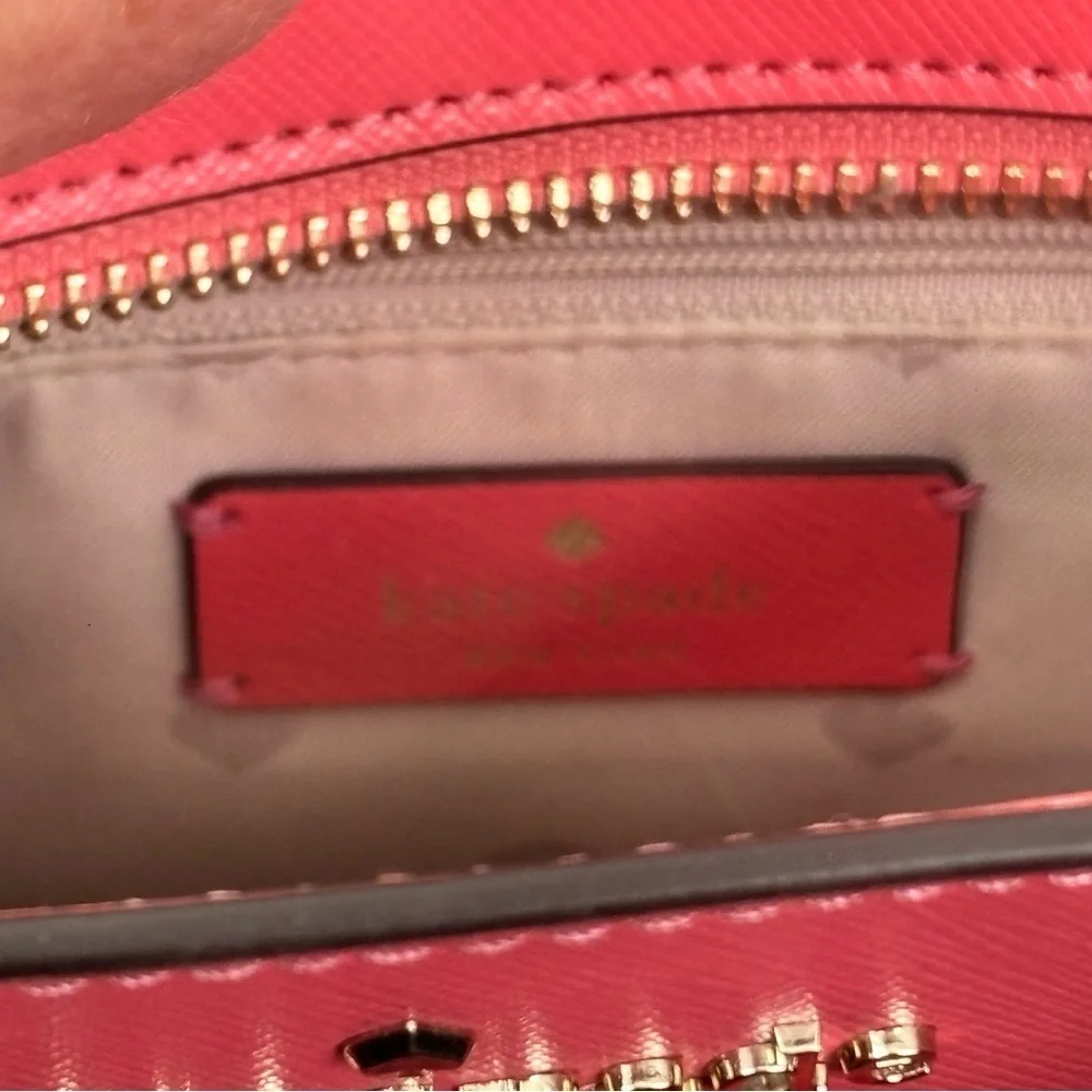 Kate Spade Staci Medium Satchel Purse Fuchsia Pink Crossbody Top Handle